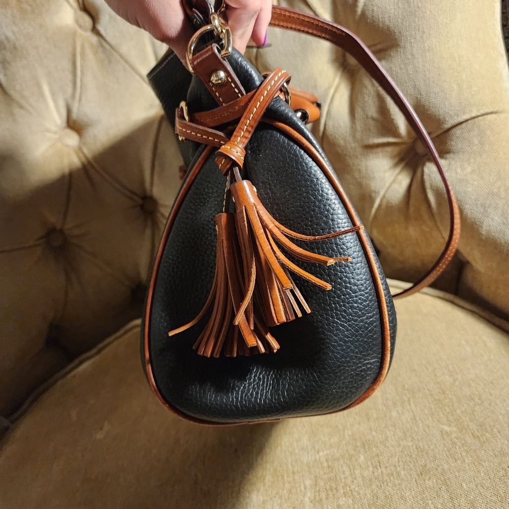 Dooney & Bourke braided pebble grain satchel - Picture 6 of 7